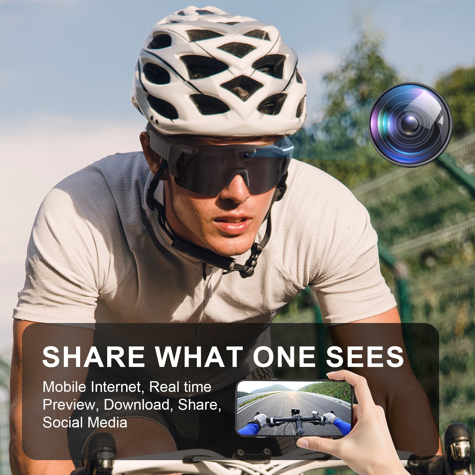 AI Smart Riding Glasses With Camera