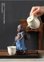 Purple Sand Tea Lucky Pee Boy Tea Tray Utensils Ornaments