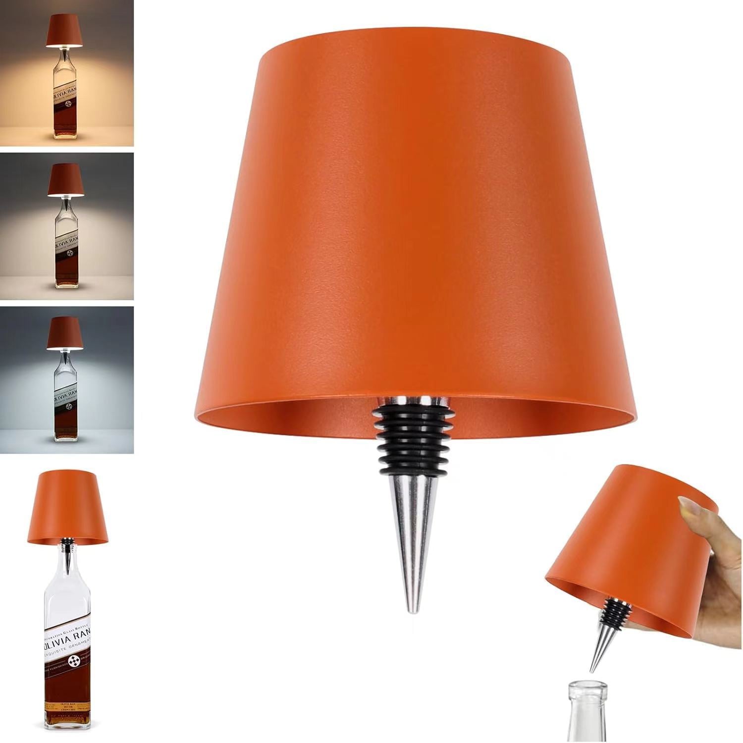 Led Creative Wine Headlight Charging Dimming Wine Bottle Table Lamp